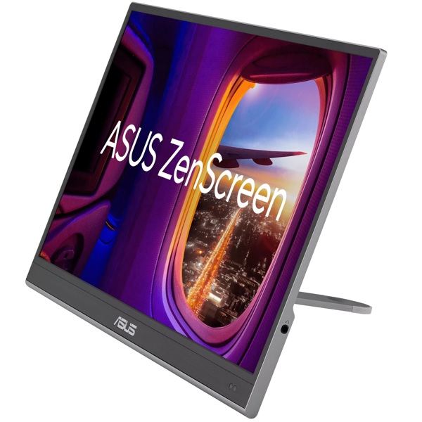 Monitor Asus 90LM07SV-B02170 ZenScreen MQ16AHE, 15.6", FHD, OLED, mHDMI, Type-C, Grey
