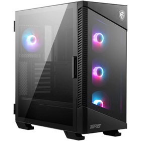Computer Case MSI 306-7G18R27-HH9 MPG VELOX 100R, Mid Tower, Micro-ATX, Mini-ITX, 2xUSB 3.2, 1xType-c, Black 
