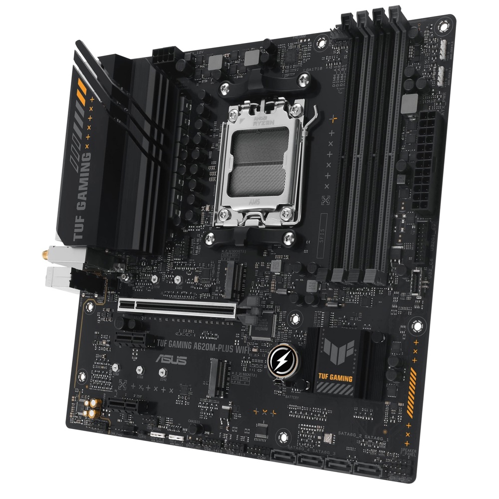 დედა დაფა Asus TUF 90MB1F00-M0EAY0 GAMING A620M-PLUS WIFI, AM5, DDR5, 128GB