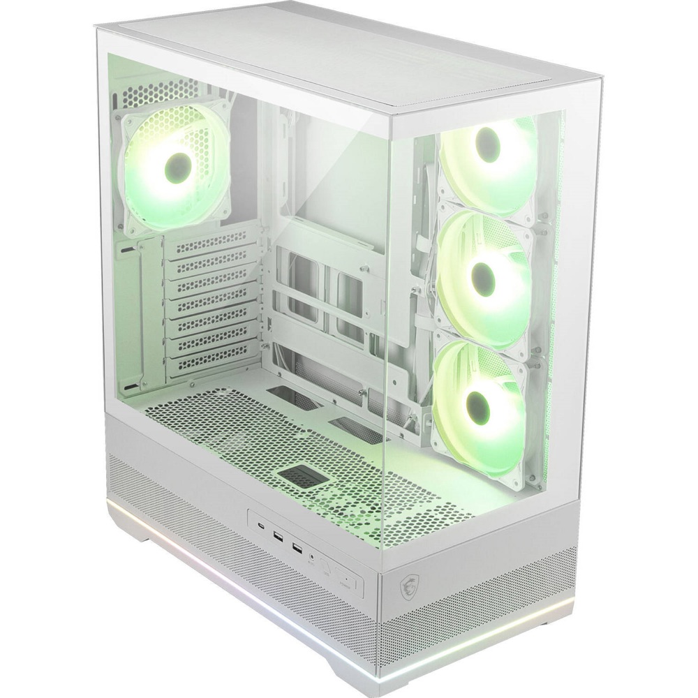 ქეისი MSI 306-7G28W21-JA4 MAG PANO 110R PZ, Computer Case, Mid-Tower, Micro-ATX, Mini-ITX, 1xType-c, 2xUSB, White
