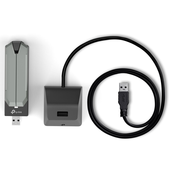 Wifi ადაპტერი Tp-Link ARCHER TBE400UH BE6500, WiFi 7 High Gain Wireless USB Adapter, Black