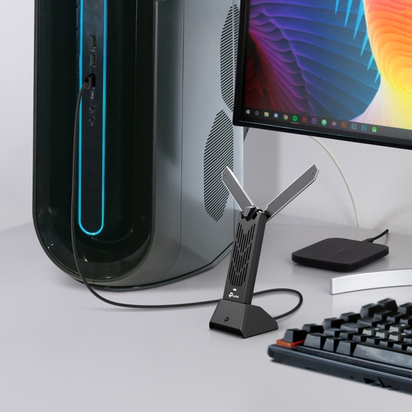 Wifi ადაპტერი Tp-Link ARCHER TBE400UH BE6500, WiFi 7 High Gain Wireless USB Adapter, Black