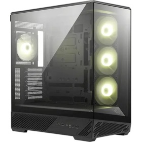 Computer Case MSI 306-7G32R21-HH9 MAG PANO 130R PZ, MidT, Micro-ATX, Mini-ITX, 1xUSB3.2. 1xType-c, 3.5mm, Black