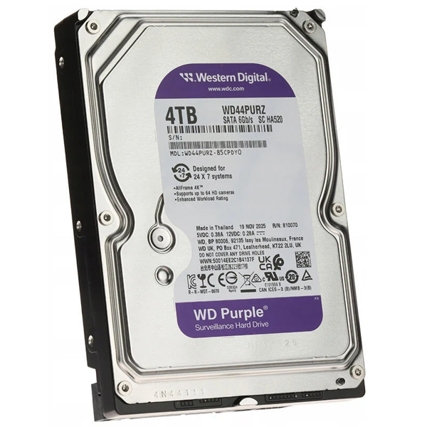 Internal Hard Drive Western Digital WD44PURZ, 4TB