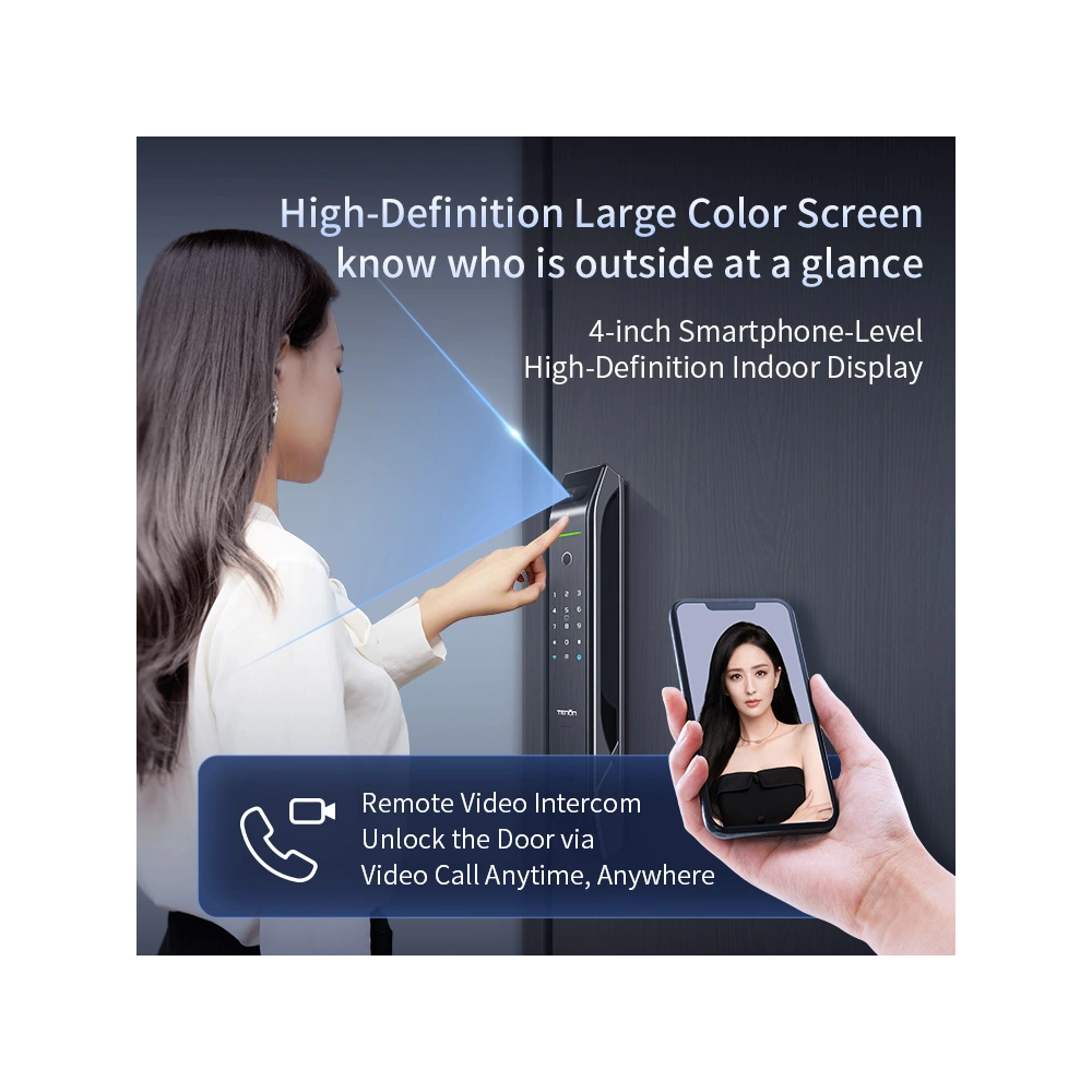 კარის ჭკვიანი საკეტი Tenon D7PRO, Wifi, Smart Door Lock, Black