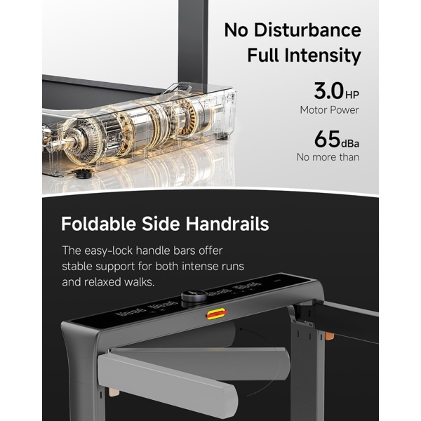 სარბენი ბილიკი KingSmith MX16+, Walking Pad, Black/Grey