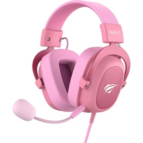 ყურსასმენი Havit HV-H2002D, Headset, Wired, 3.5mm, Pink
