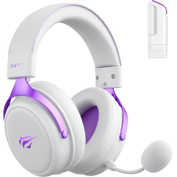 ყურსასმენი Havit H2015YG, Gaming Headset, Wireless, USB, Type-c, Bluetooth, White