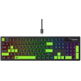 კლავიატურა Havit KB893L, Wired, USB, RGB, Mechanical Gaming Keyboard, Black