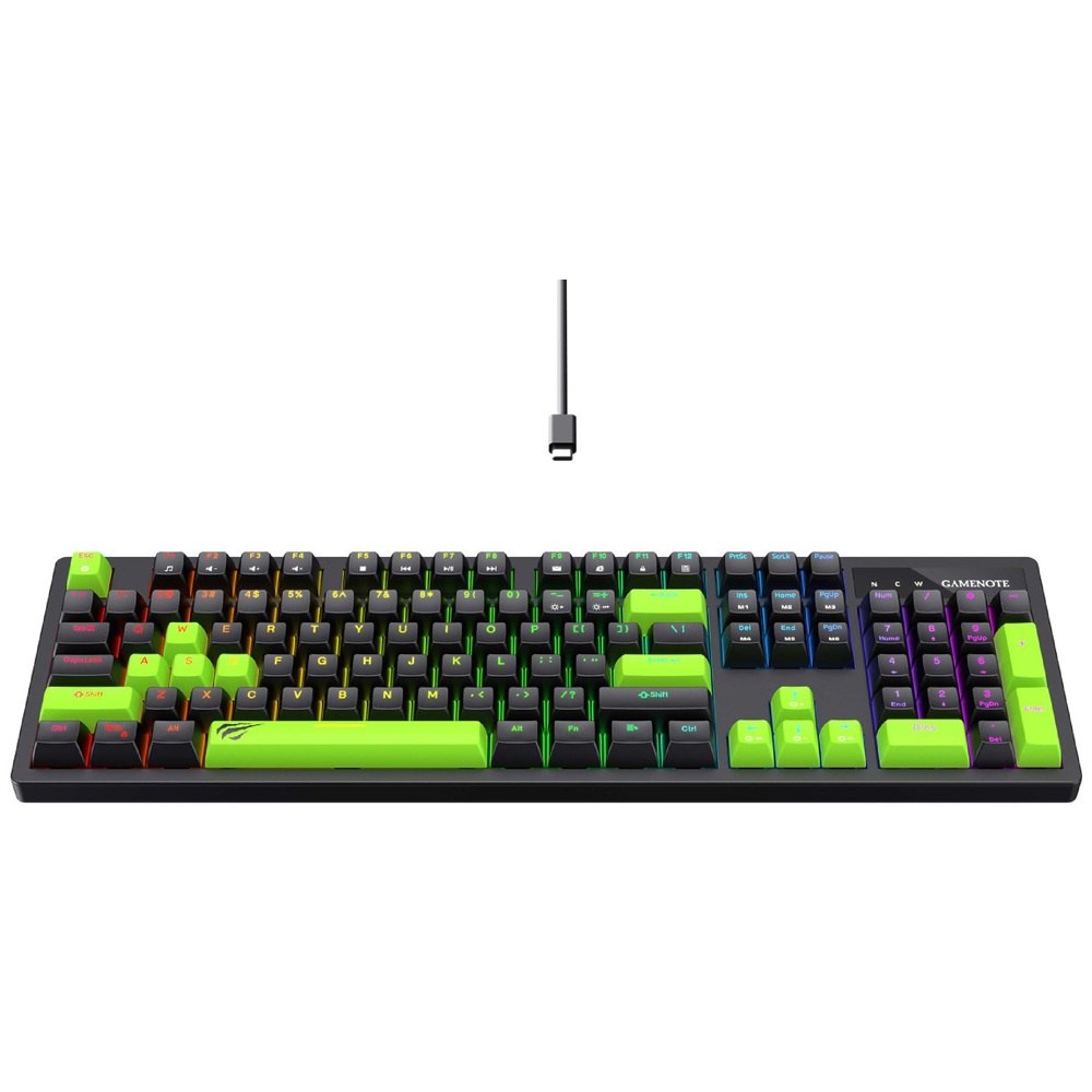 კლავიატურა Havit KB893L, Wired, USB, RGB, Mechanical Gaming Keyboard, Black