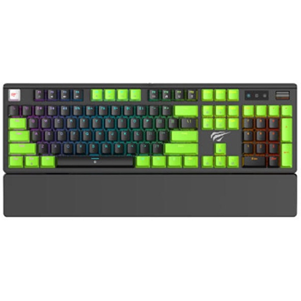 კლავიატურა Havit KB926L, Wired, USB, RGB, Mechanical Gaming Keyboard, Black/Green
