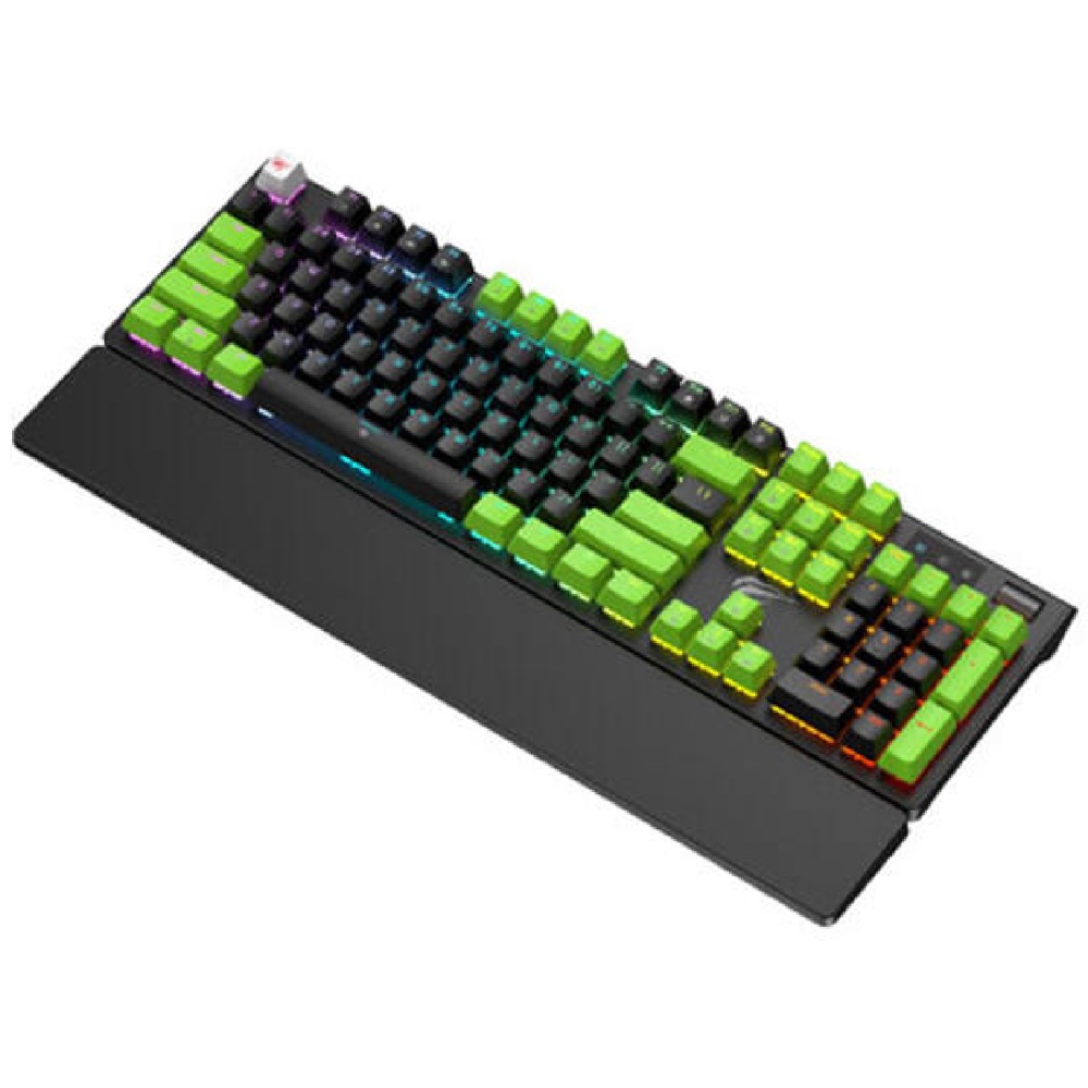 კლავიატურა Havit KB926L, Wired, USB, RGB, Mechanical Gaming Keyboard, Black/Green