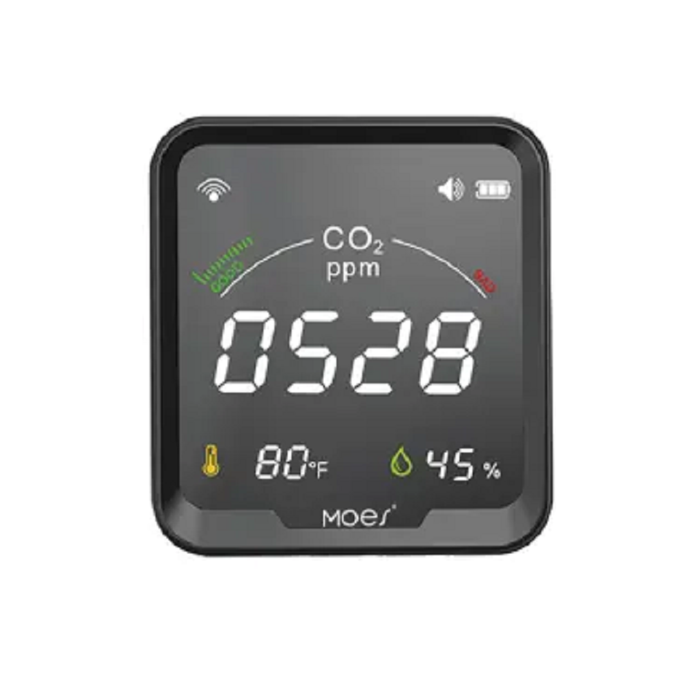 Temperature and Humidity Sensor Moes WSS-FB-CO2-U-MS, Wifi, Black