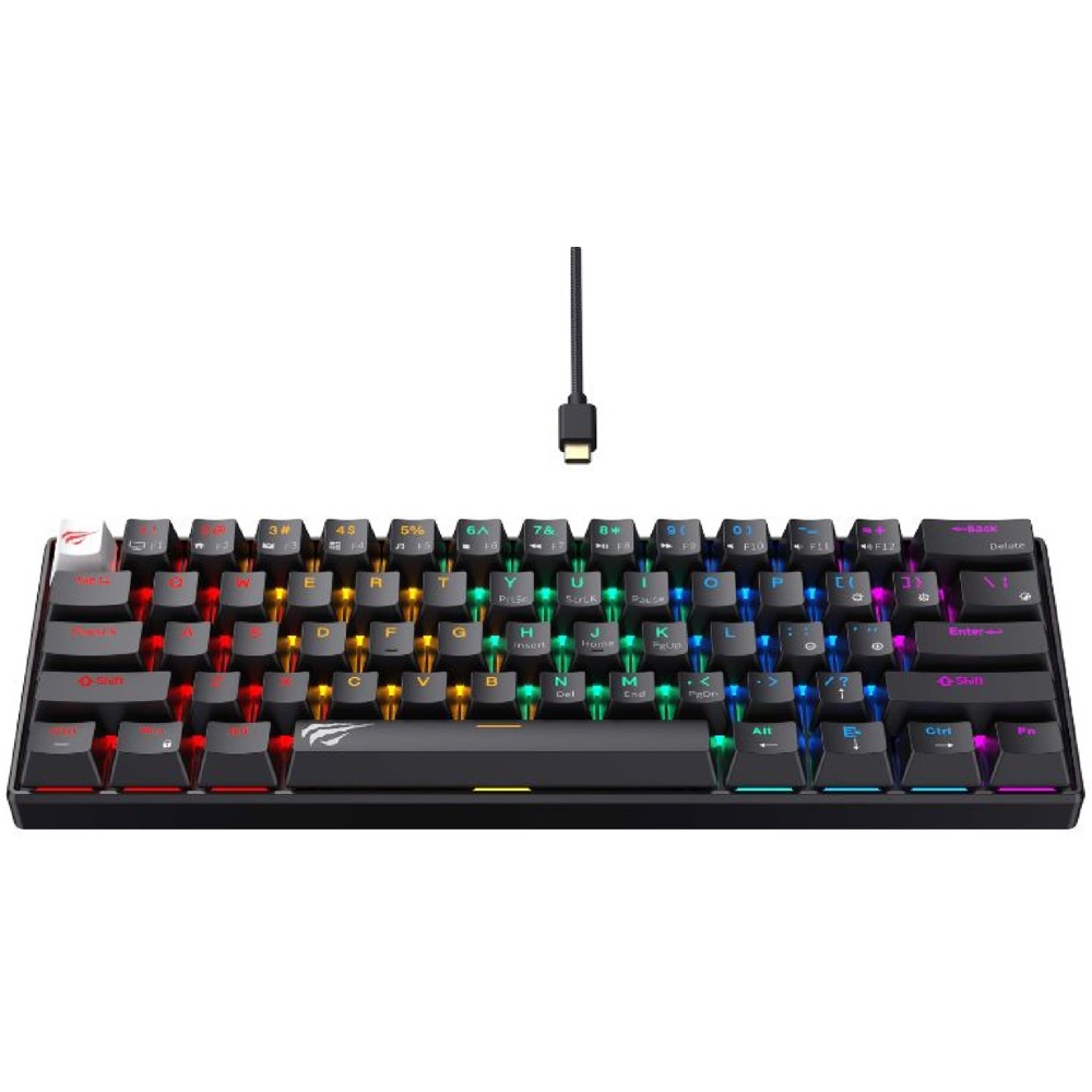 კლავიატურა Havit KB903L, Wired, USB, RGB, Mechanical Gaming Keyboard, Black
