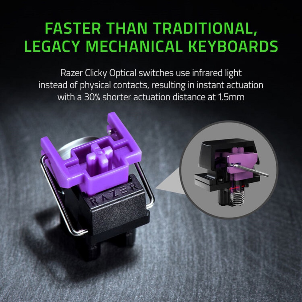 Mechanical Gaming Keyboard Razer RZ03-03390300-R3M1 Huntsman Mini Mercury, Wired, USB, RGB, White