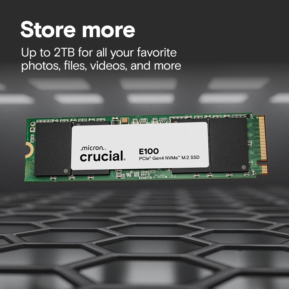მყარი დისკი Crucial CT2000E100SSD8 E100, 2TB, M.2, Internal Hard Drive