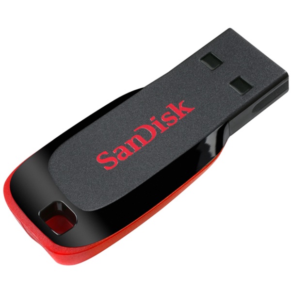 USB ფლეშ მეხსიერება SanDisk SDCZ50-128G-B35 Cruzer Blade, 128GB, USB 2.0, Flash Memory, Black