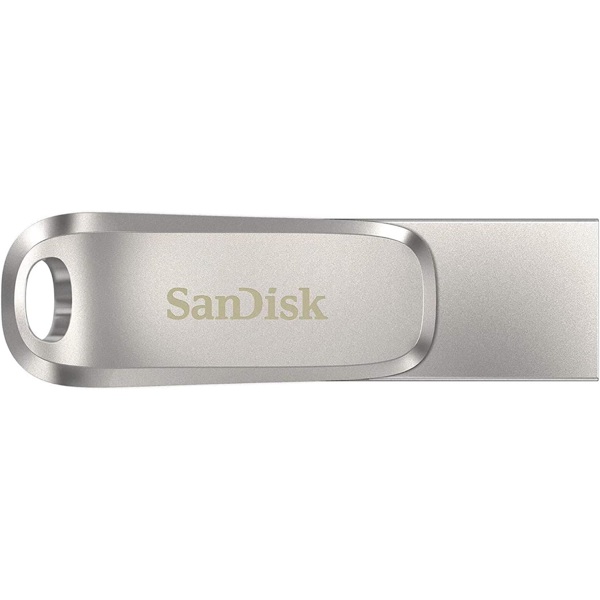 USB ფლეშ მეხსიერება SanDisk SDDDC4-064G-G46 Ultra Dual Drive Luxe, 64GB, Type-c, USB 3.2, Flash Memory, Silver