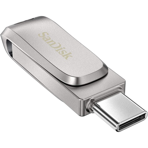 USB ფლეშ მეხსიერება SanDisk SDDDC4-064G-G46 Ultra Dual Drive Luxe, 64GB, Type-c, USB 3.2, Flash Memory, Silver