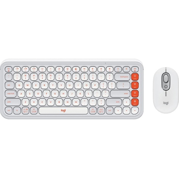 კლავიატურა+მაუსი Logitech L920-013141 Pop Icon Combo, Wireless, Bluetooth, Keyboard And Mouse, White
