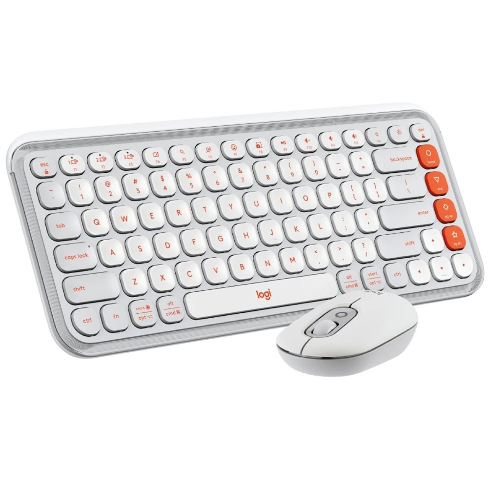Keyboard And Mouse Logitech L920-013141 Pop Icon Combo, Wireless, Bluetooth, White