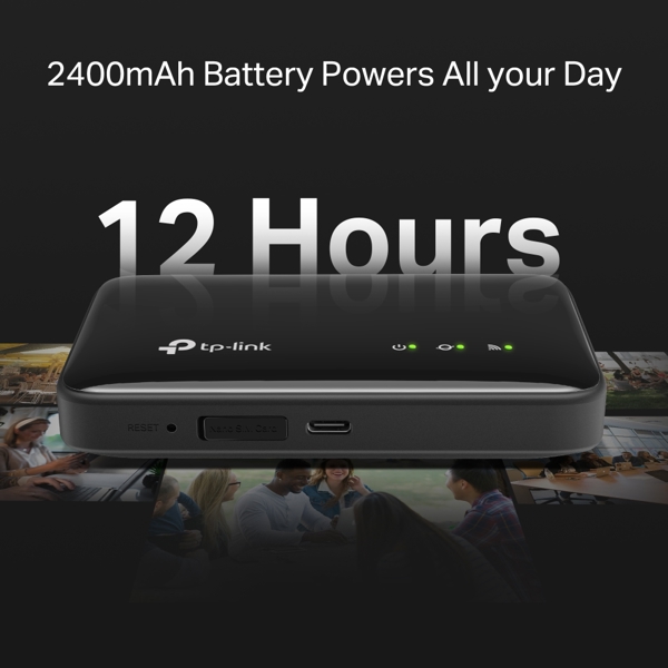 4G როუტერი TP-Link M7005, 287Mbps, 4G LTE Mobile Wi-Fi Router, Black