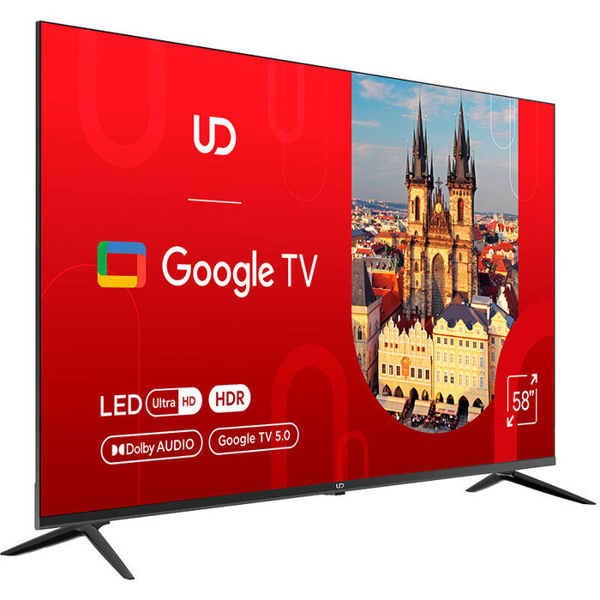 TV UDTV 58GUC5210 GUC5210, 58", 4K UHD, Smart TV, HDMI, USB, LAN, WIFI, BT, Black