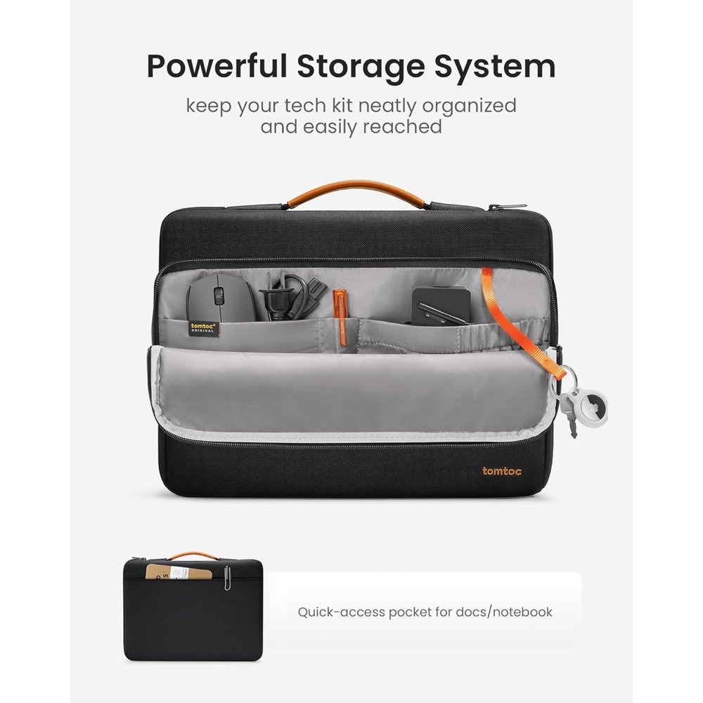 ნოუთბუქის ჩანთა Tomtoc A14D3D1 Defender A14, 14", Laptop Bag, Black