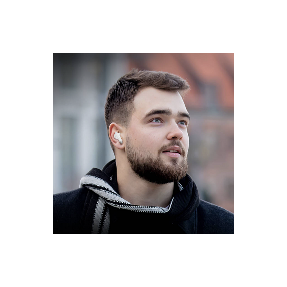 Earbuds Hoco 6931474798534 EQ2 Thought, Wireless, Bluetooth, White