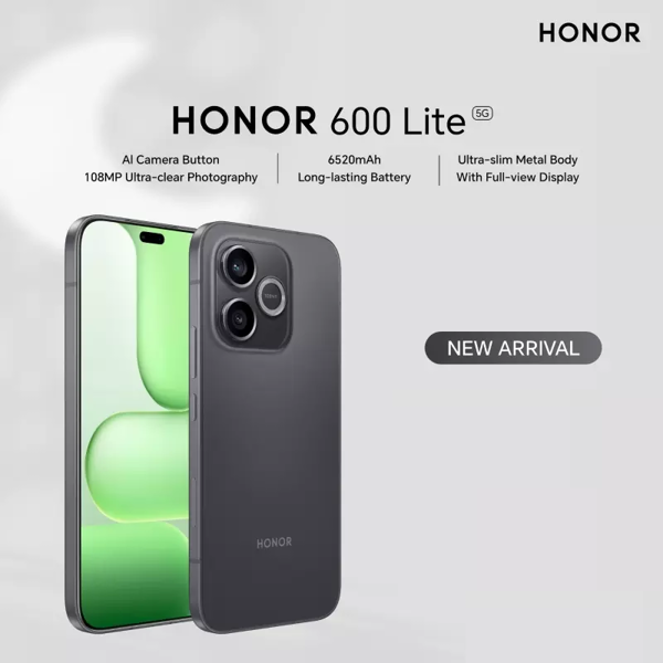 Mobile Phone Honor 600 Lite, 8GB, 256GB, SIM+eSIM, 5G, NFC, Velvet Black