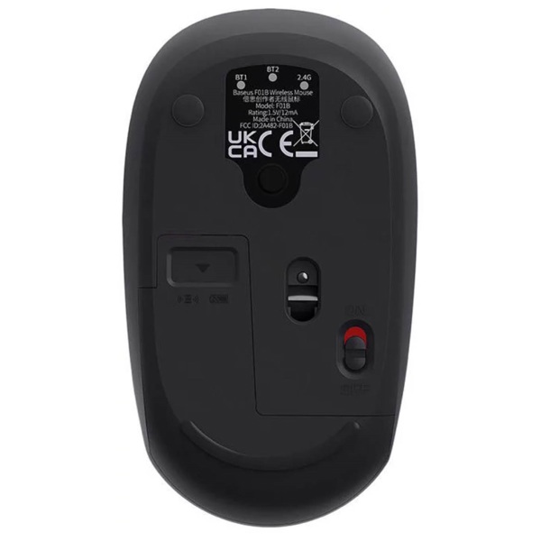 Mouse Baseus B01055503833-00 F01B, Wireless, USB, Bluetooth, Grey