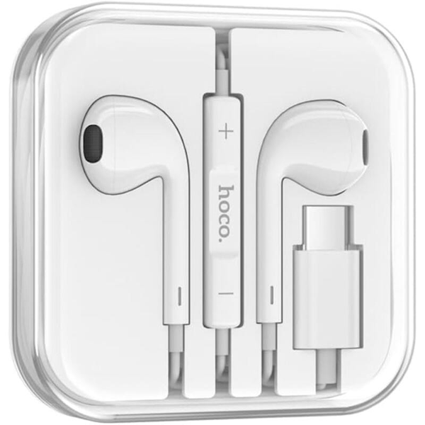 In-Ear Headphones Hoco 6931474782366 M101 Crystal joy, Wired, Type-C, White