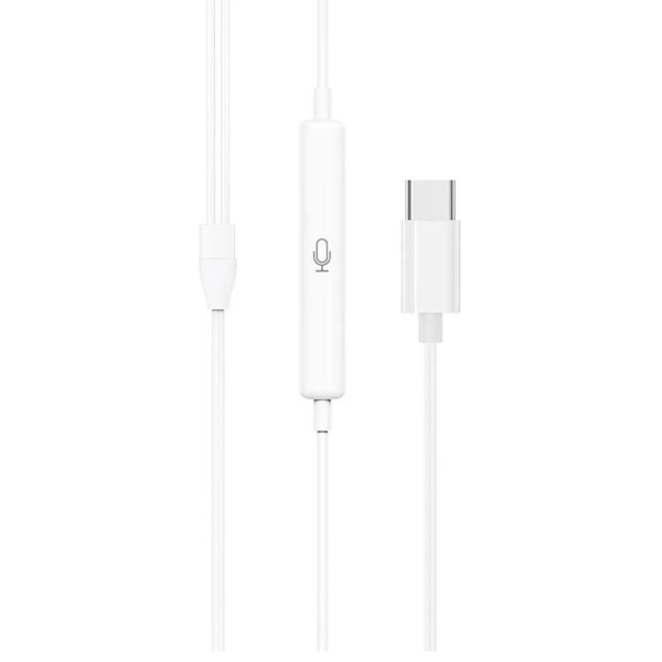 In-Ear Headphones Hoco 6931474782366 M101 Crystal joy, Wired, Type-C, White