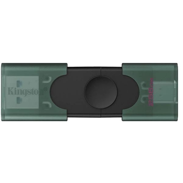 USB ფლეშ მეხსიერება Kingston DTDEG2/256GB DataTraveler Duo, 256GB, USB 3.2, Flash Memory, Green