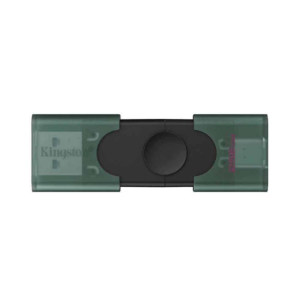 USB ფლეშ მეხსიერება Kingston DTDEG2/256GB DataTraveler Duo, 256GB, USB 3.2, Flash Memory, Green