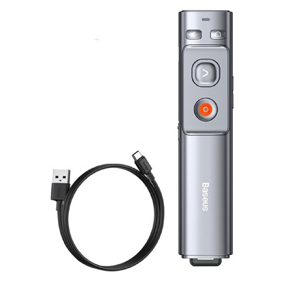 პრეზენტერი Baseus WKCD000013, Wireless, USB, Presenter, Grey