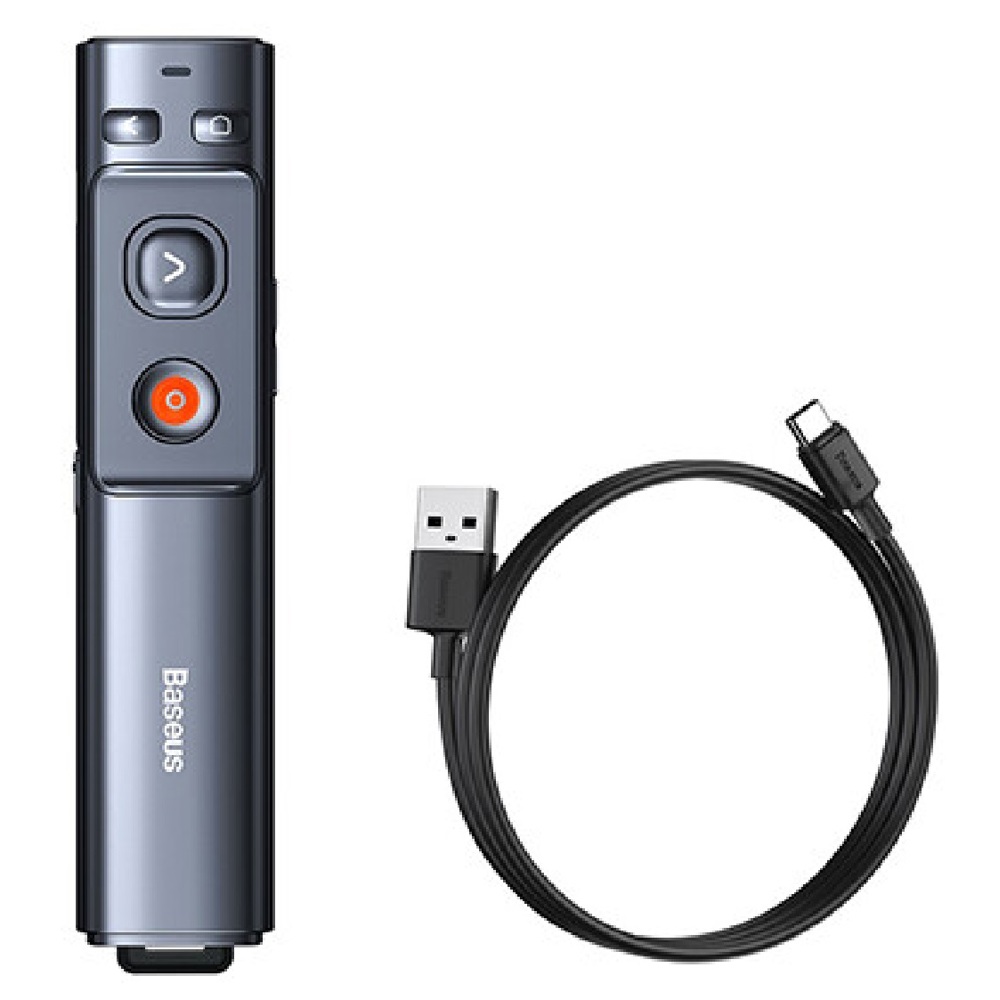 პრეზენტერი Baseus WKCD010013, Wireless, USB, Presenter, Grey