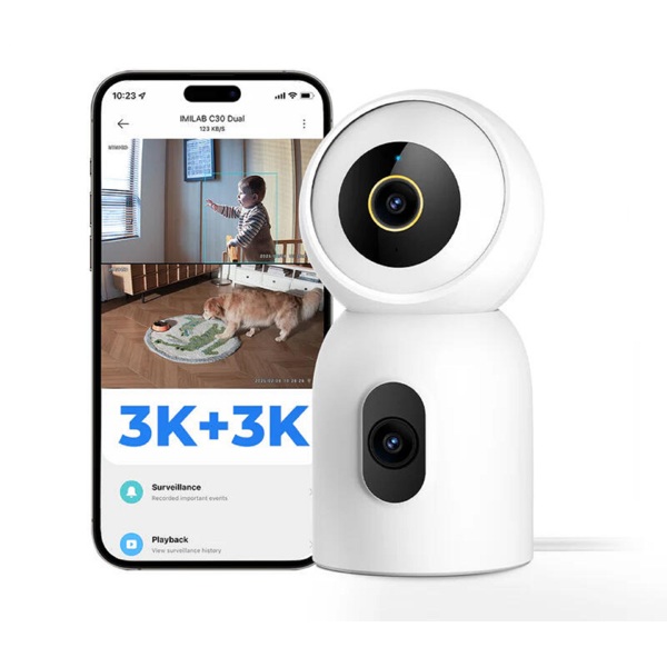 Dual Home Security Camera Xiaomi CMSXJ111A imilab C30, White