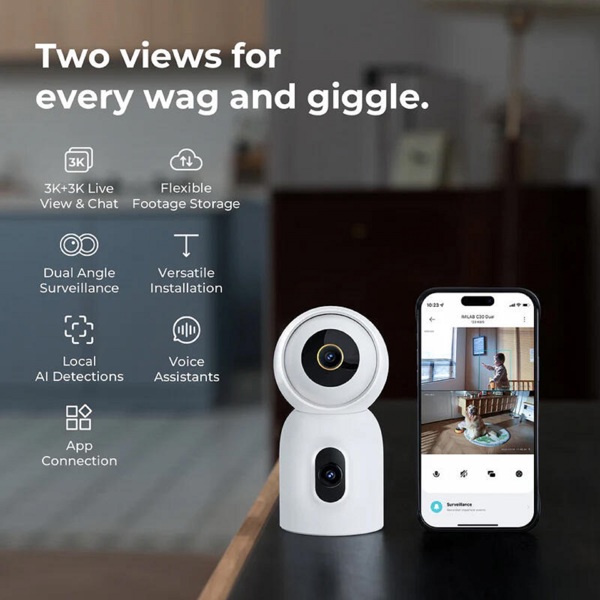 Dual Home Security Camera Xiaomi CMSXJ111A imilab C30, White