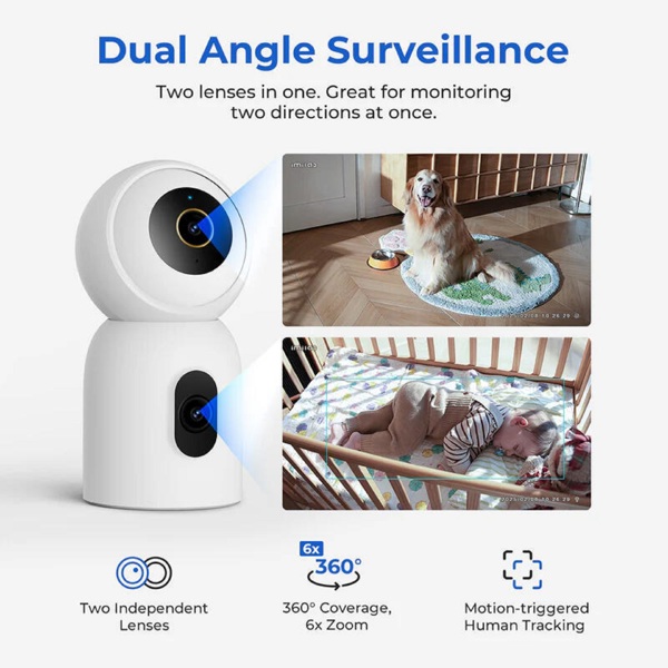 Dual Home Security Camera Xiaomi CMSXJ111A imilab C30, White