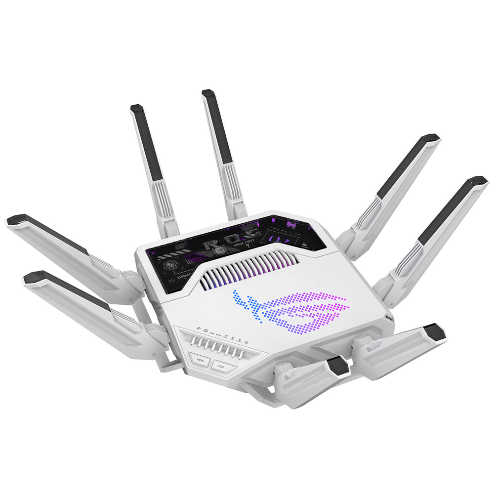 TRI-Band Gaming Router Asus 90IG09S0-MO9A0V ROG Rapture GT-BE19000AI, 11529Mbp, White