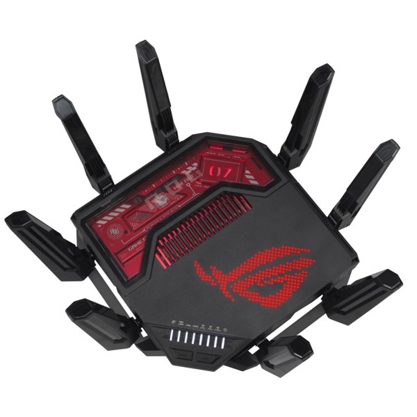 TRI-Band WIFI 7 Gaming Router Asus 90IG0850-MO9A0V ROG Rapture GT-BE19000, 11529Mbps, Black