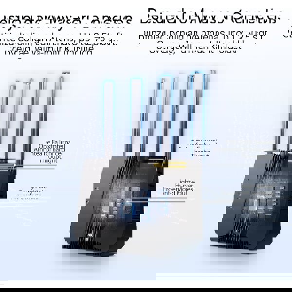 WIFI 7 TRI-Band Router Asus 90IG0950-MO9A0V RT-BE92U, Black