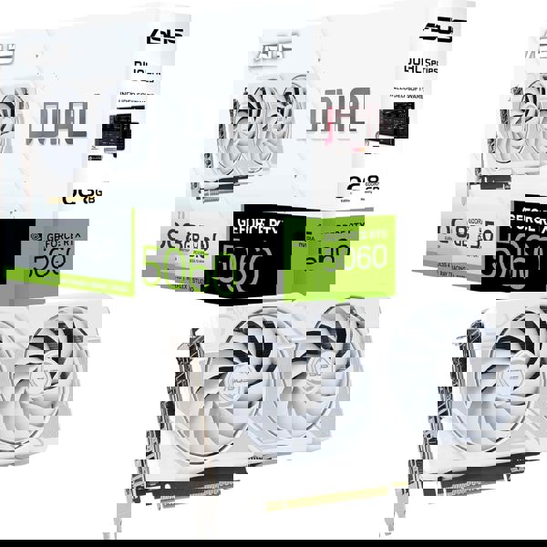 Graphic Card Asus 90YV0N15-M0NA00 Dual OC, GeForce RTX5060, 8GB, 128bit, HDMI, DP, White