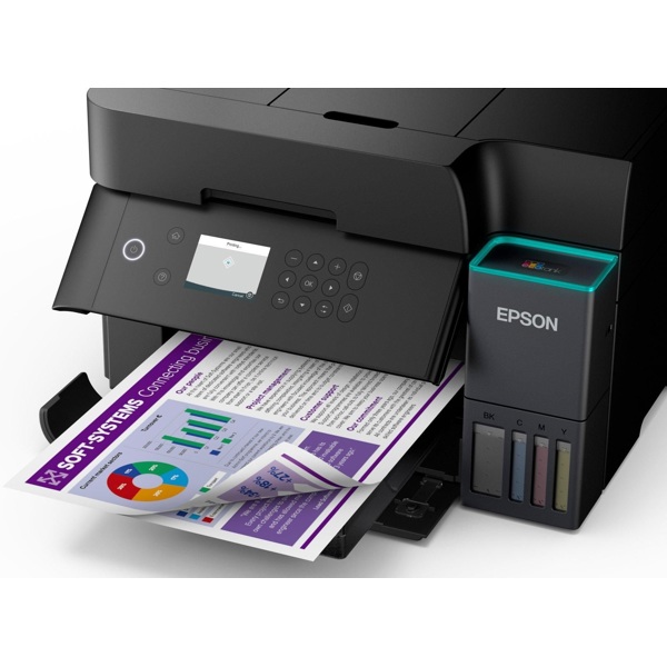 პრინტერი Epson C11CL43405 EcoTank L6370, MFP, A4, USB, LAN, WIFI, Color Printer, Black
