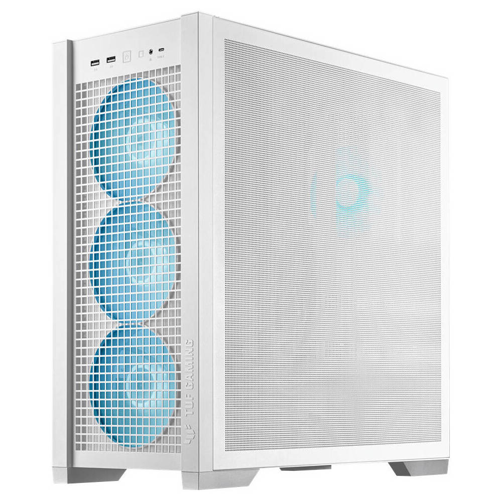 ქეისი Asus TUF 90DC00I3-B19000 Gaming GT302 ARGB, Computer Case, MidT, Mini-ITX, Micro-ATX, ATX, EATX, 3xUSB, Type-C, 3.5mm, White