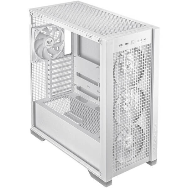 Computer Case Asus TUF 90DC00I3-B19000 Gaming GT302 ARGB, MidT, Mini-ITX, Micro-ATX, ATX, EATX, 3xUSB, Type-C, 3.5mm, White
