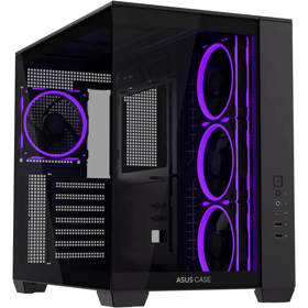 ქეისი Asus 90DC00S0-B19000 A32 PLUS, Computer Case, MidT, ATX, Micro-ATX, Mini-ITX, 2×USB‑A, Type‑C, 3.5mm, Black