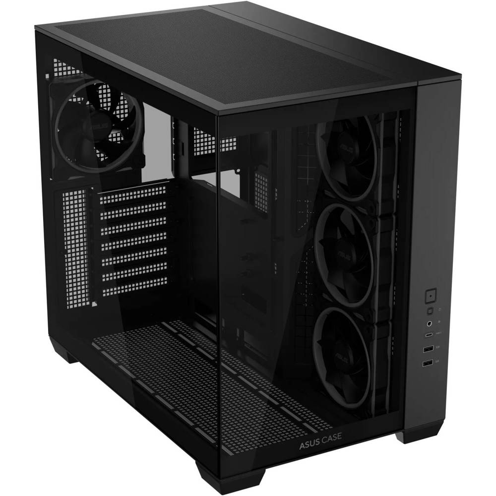 ქეისი Asus 90DC00S0-B19000 A32 PLUS, Computer Case, MidT, ATX, Micro-ATX, Mini-ITX, 2×USB‑A, Type‑C, 3.5mm, Black
