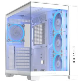 ქეისი Asus 90DC00S3-B19000 A32 PLUS, Computer Case, MidT, ATX, Micro-ATX, Mini-ITX, 2×USB‑A, Type‑C, 3.5mm, White